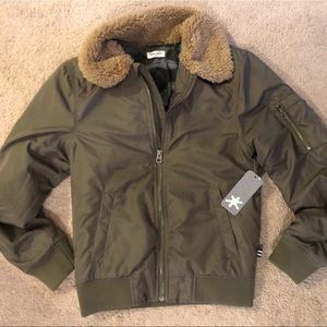 Splendid Boys Olive Sherpa Jacket